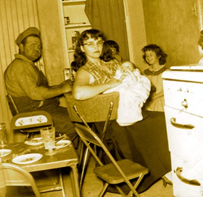 Granny at dinner table