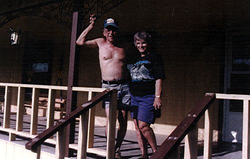 Harold and Vertie on the porch