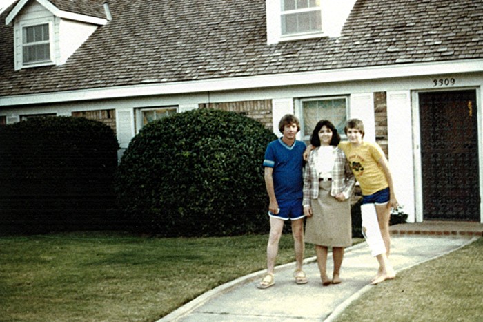 Big Mike, Linda and Little Mike in from of their house