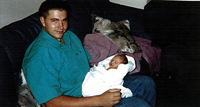 Michael Scott holding Autumn